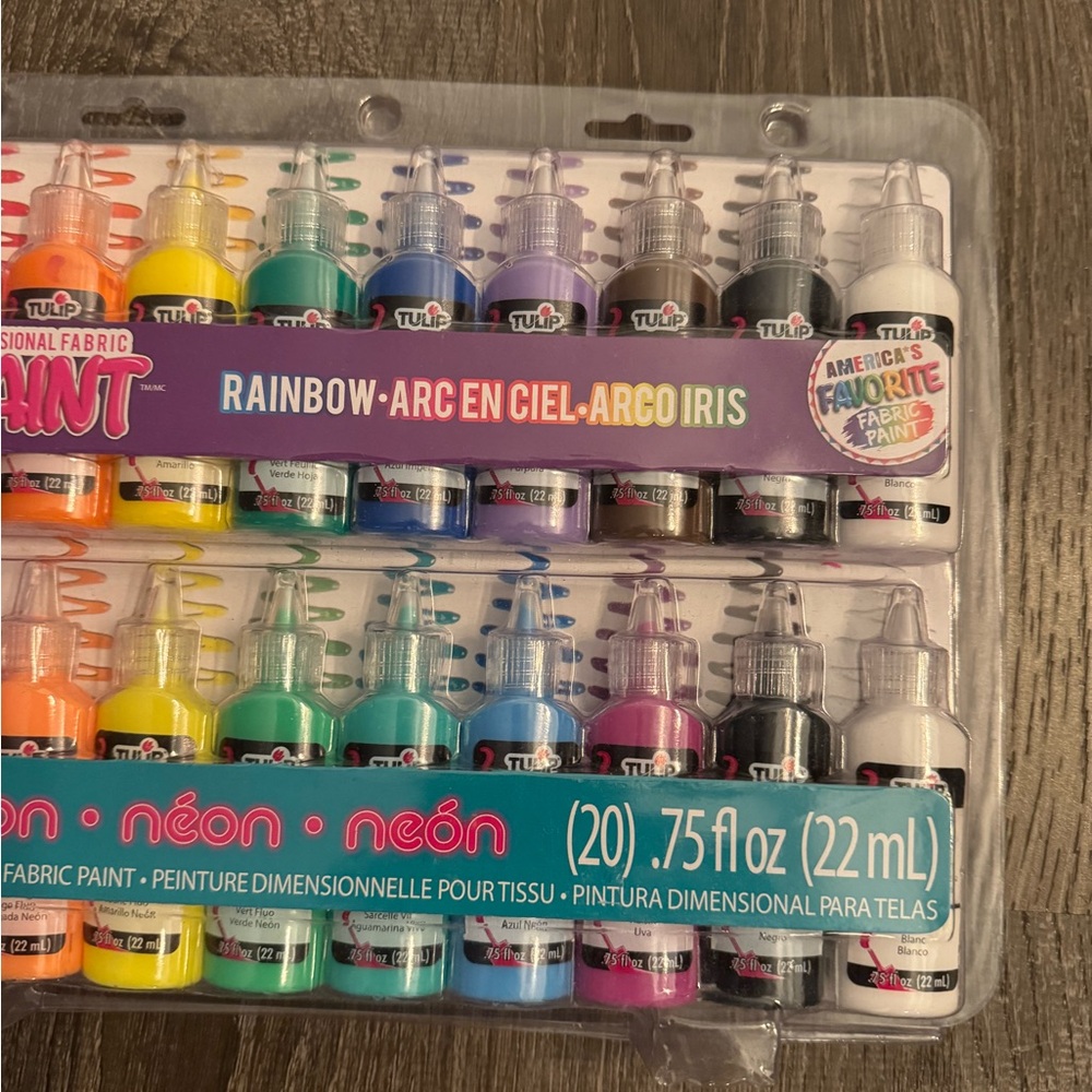 Tulip Dimensional Fabric Paint Set - Neon and Rainbow Colors - Picture 3 of 4